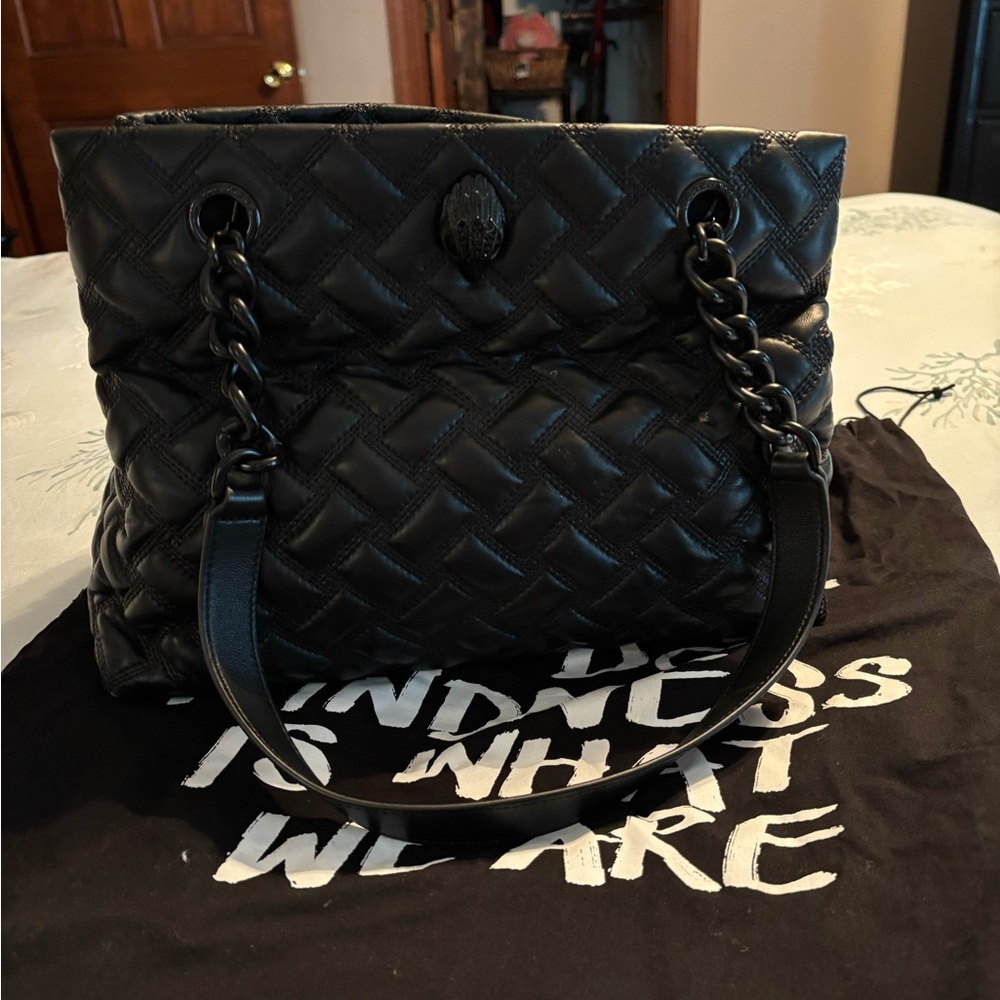 Kurt Geiger Black Quilted Shoulder Bag